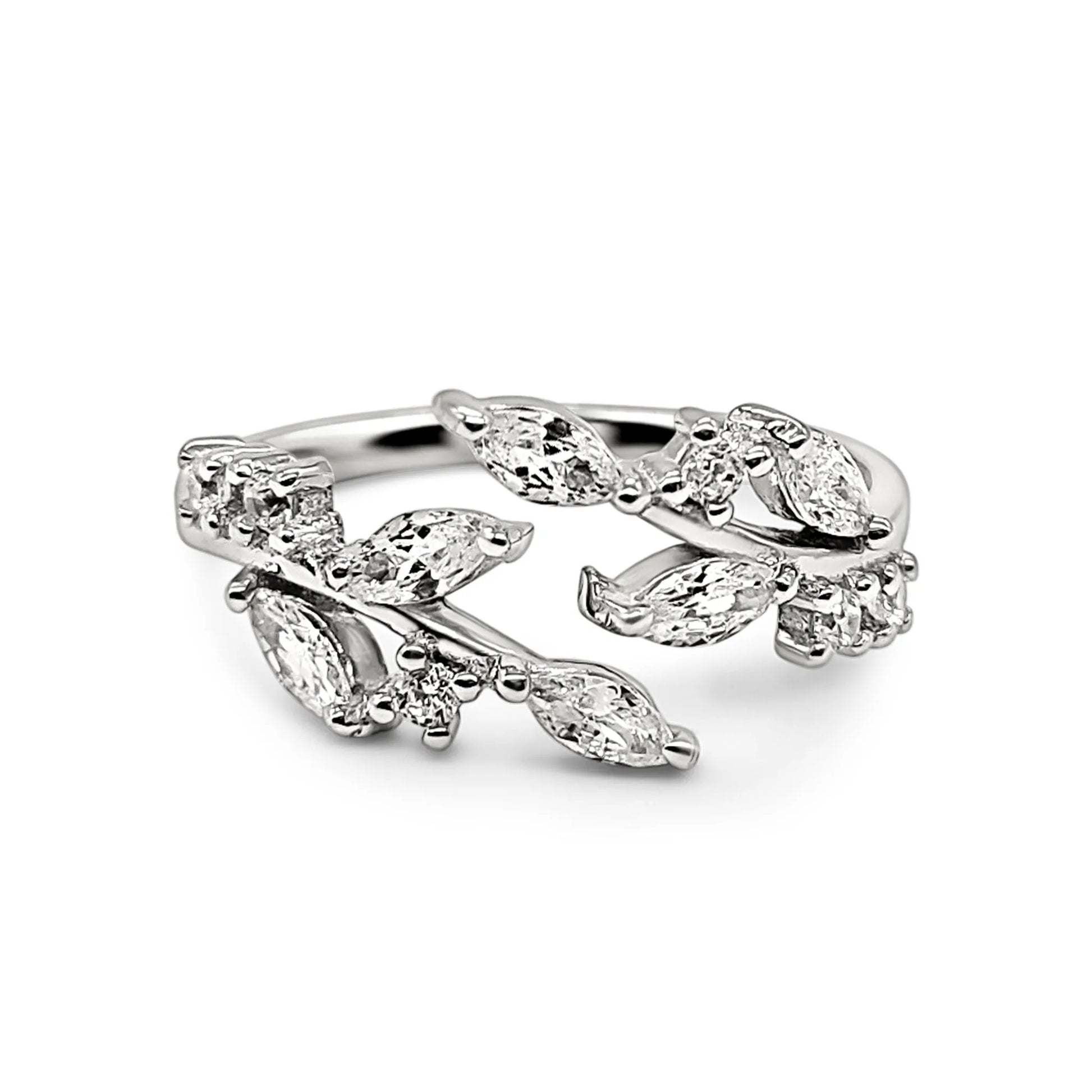 Adjustable Leaf Ring in Sterling Silver - SJR London Timepiece