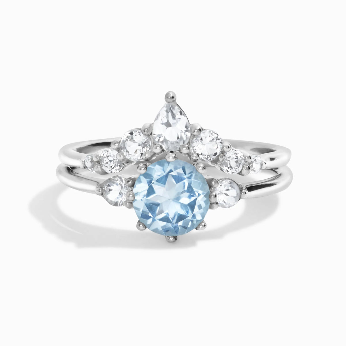 Selene Blue Topaz Ring Set in Sterling Silver - SJR London Timepiece