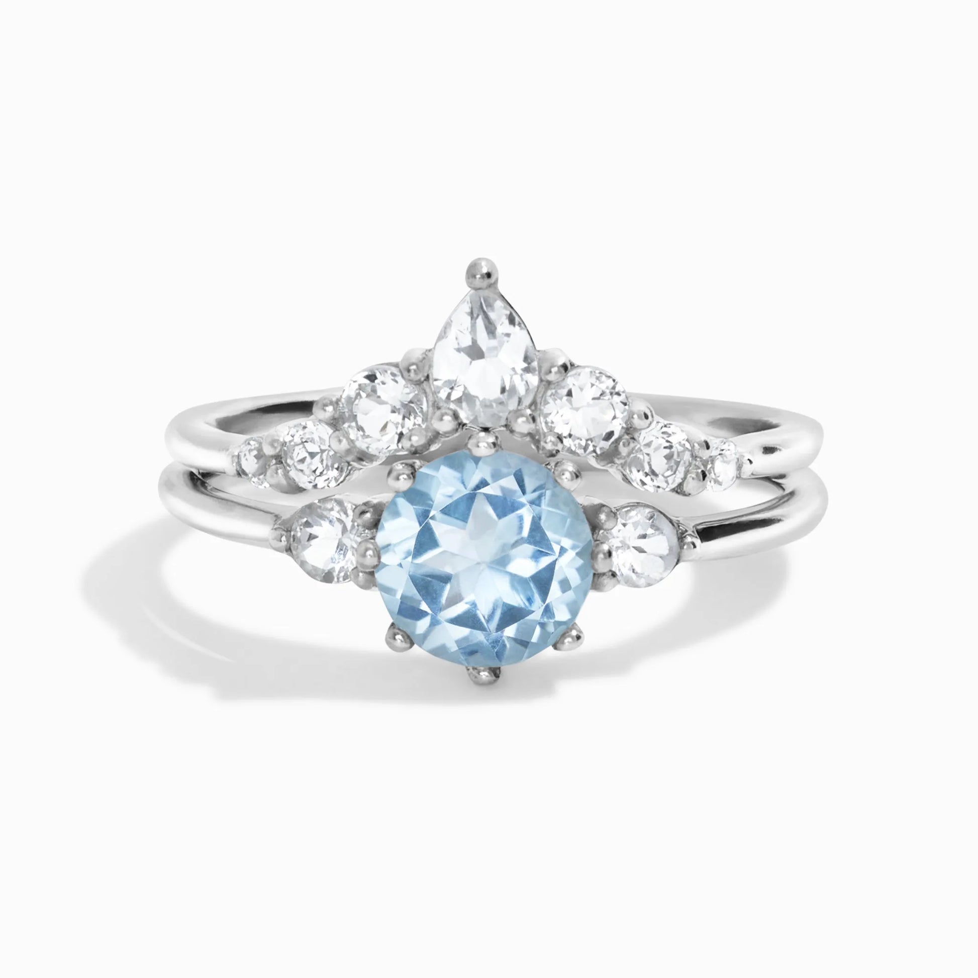 Selene Blue Topaz Ring Set in Sterling Silver - SJR London Timepiece