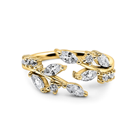 Adjustable Leaf Ring in Gold - SJR London Timepiece