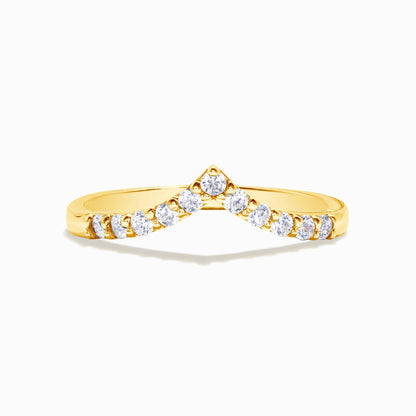 Wishbone Curved Eternity Ring in 18k Gold Vermeil - SJR London Timepiece