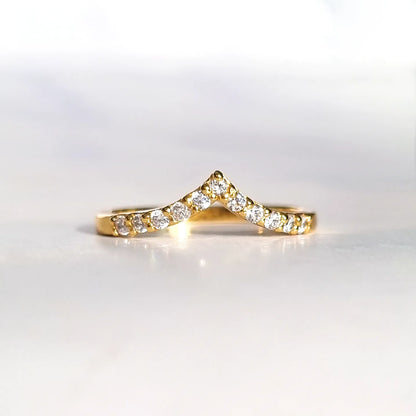 Wishbone Curved Eternity Ring in 18k Gold Vermeil - SJR London Timepiece