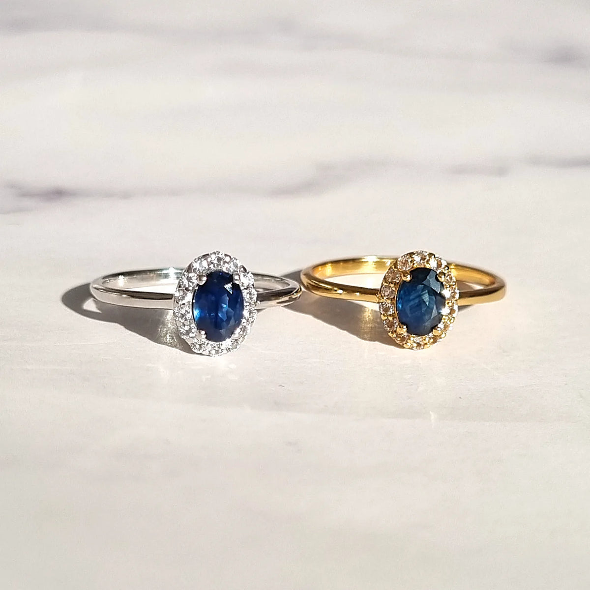 Blue Sapphire Ring in Sterling Silver - SJR London Timepiece