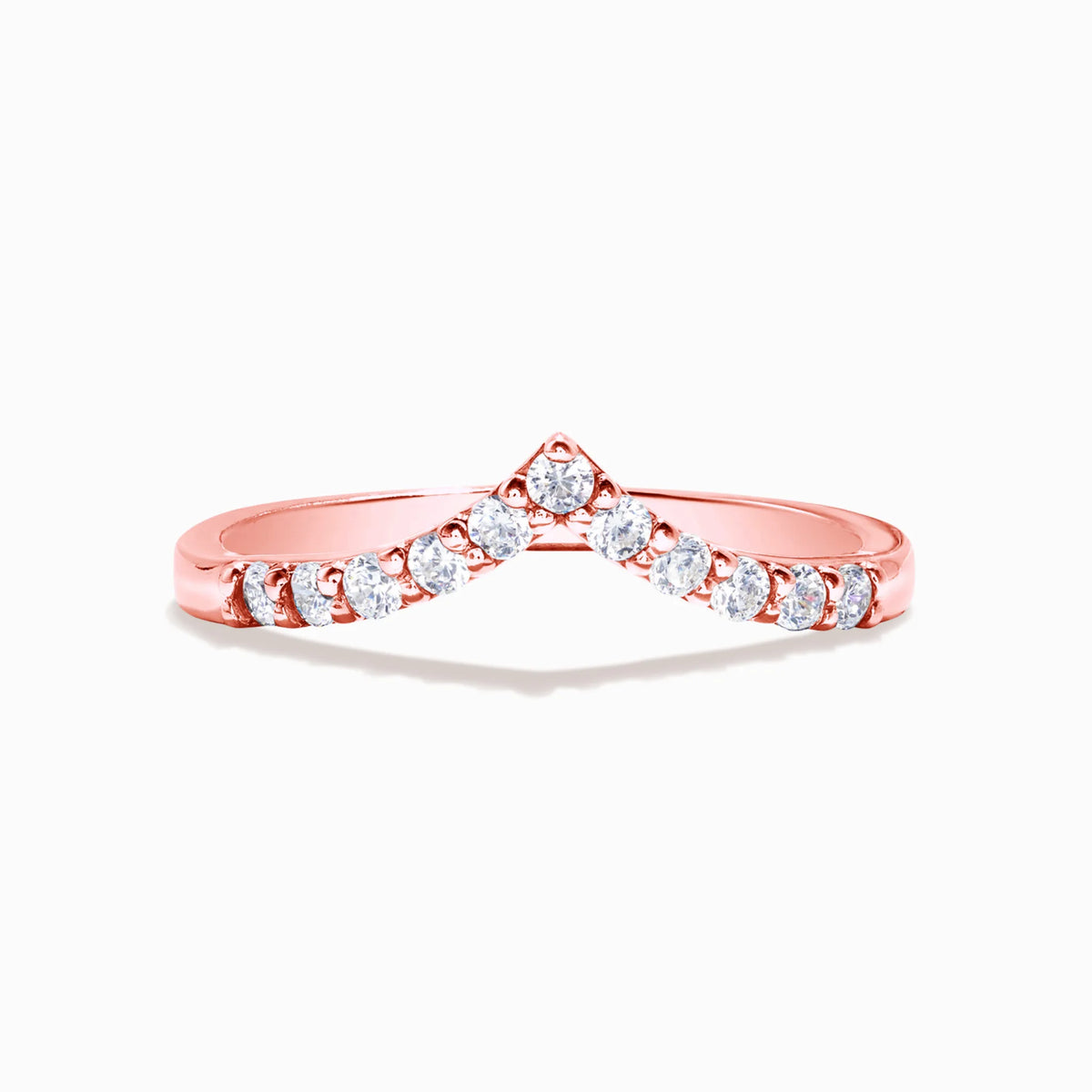 Wishbone Curved Eternity Ring in 18k Rose Gold Vermeil - SJR London Timepiece