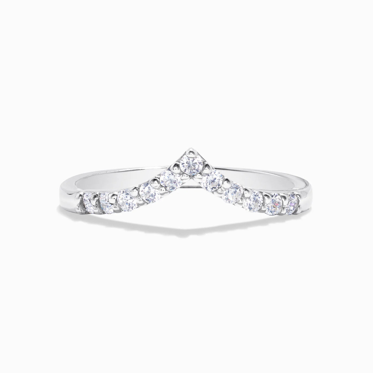 Wishbone Curved Eternity Ring in Sterling Silver - SJR London Timepiece