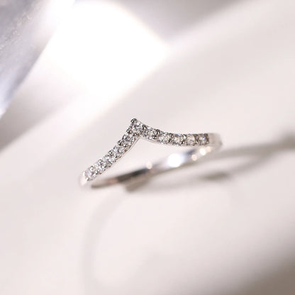 Wishbone Curved Eternity Ring in Sterling Silver - SJR London Timepiece