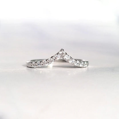 Wishbone Curved Eternity Ring in Sterling Silver - SJR London Timepiece