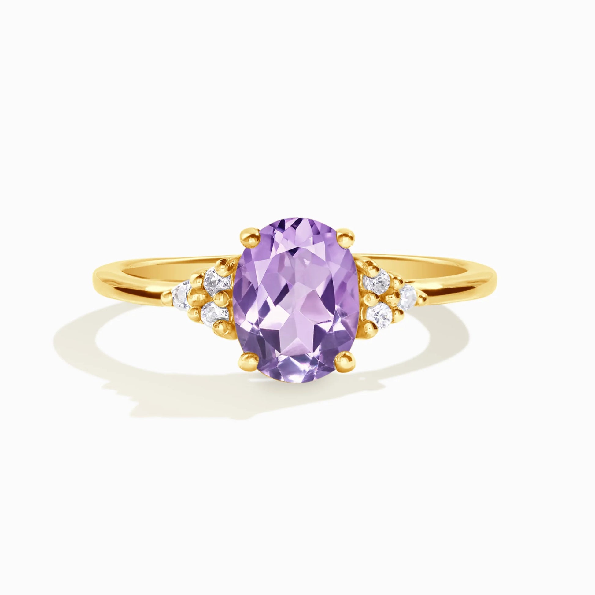 Lavender Amethyst Ring in 18k Gold Vermeil - SJR London Timepiece