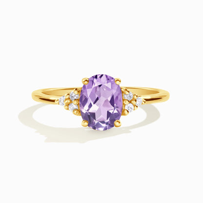 Lavender Amethyst Ring in 18k Gold Vermeil - SJR London Timepiece