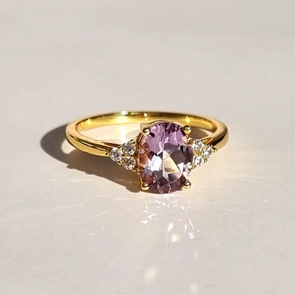 Lavender Amethyst Ring in 18k Gold Vermeil - SJR London Timepiece