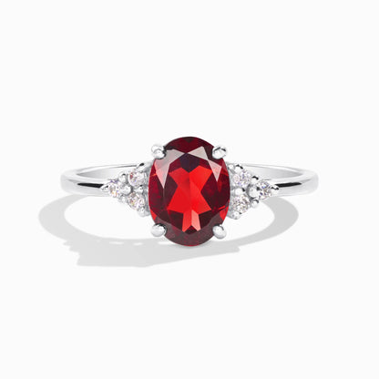Garnet Ring in Sterling Silver - SJR London Timepiece