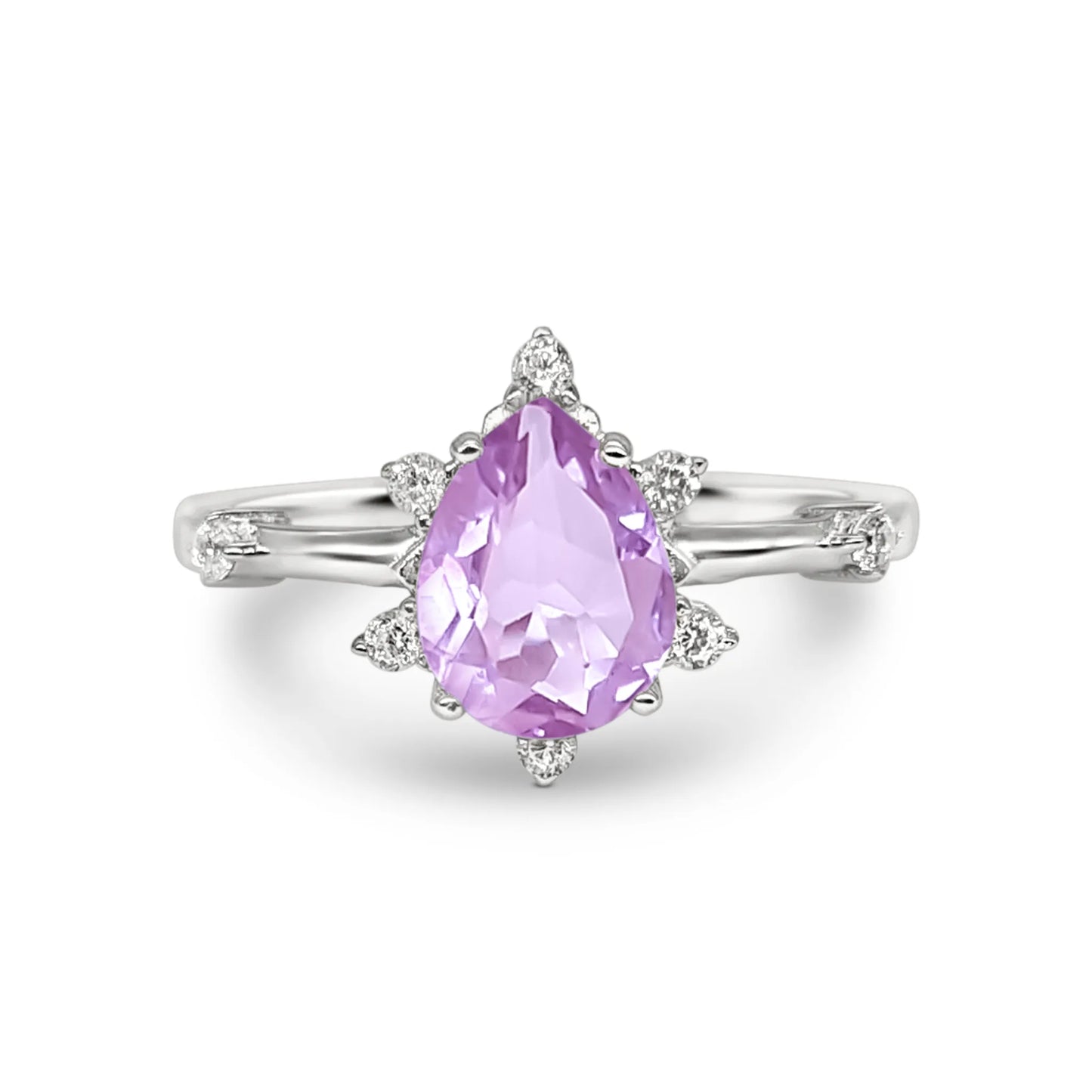 Estelle Lavender Amethyst Ring in Sterling Silver - SJR London Timepiece