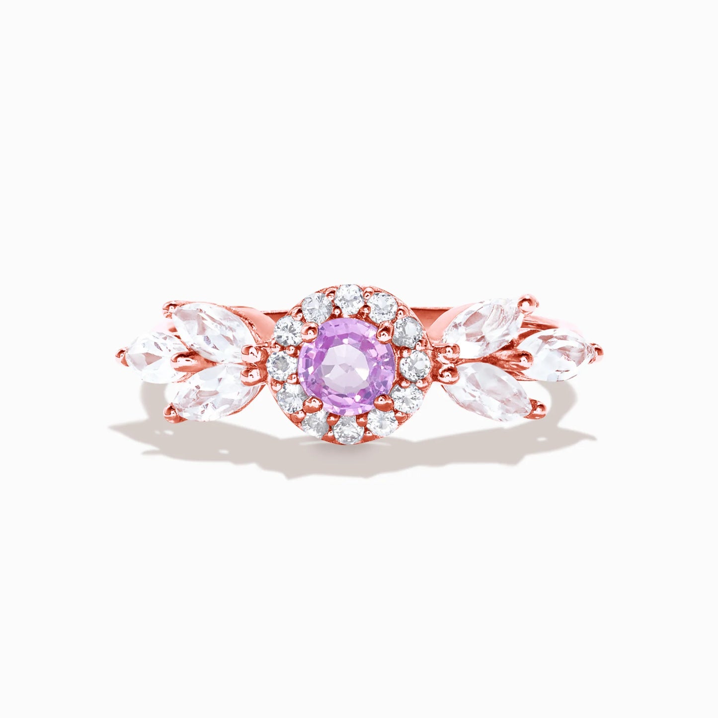 Aurelia Pink Sapphire Ring in 18k Rose Gold Vermeil - SJR London Timepiece