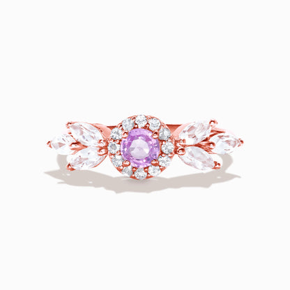 Aurelia Pink Sapphire Ring in 18k Rose Gold Vermeil - SJR London Timepiece