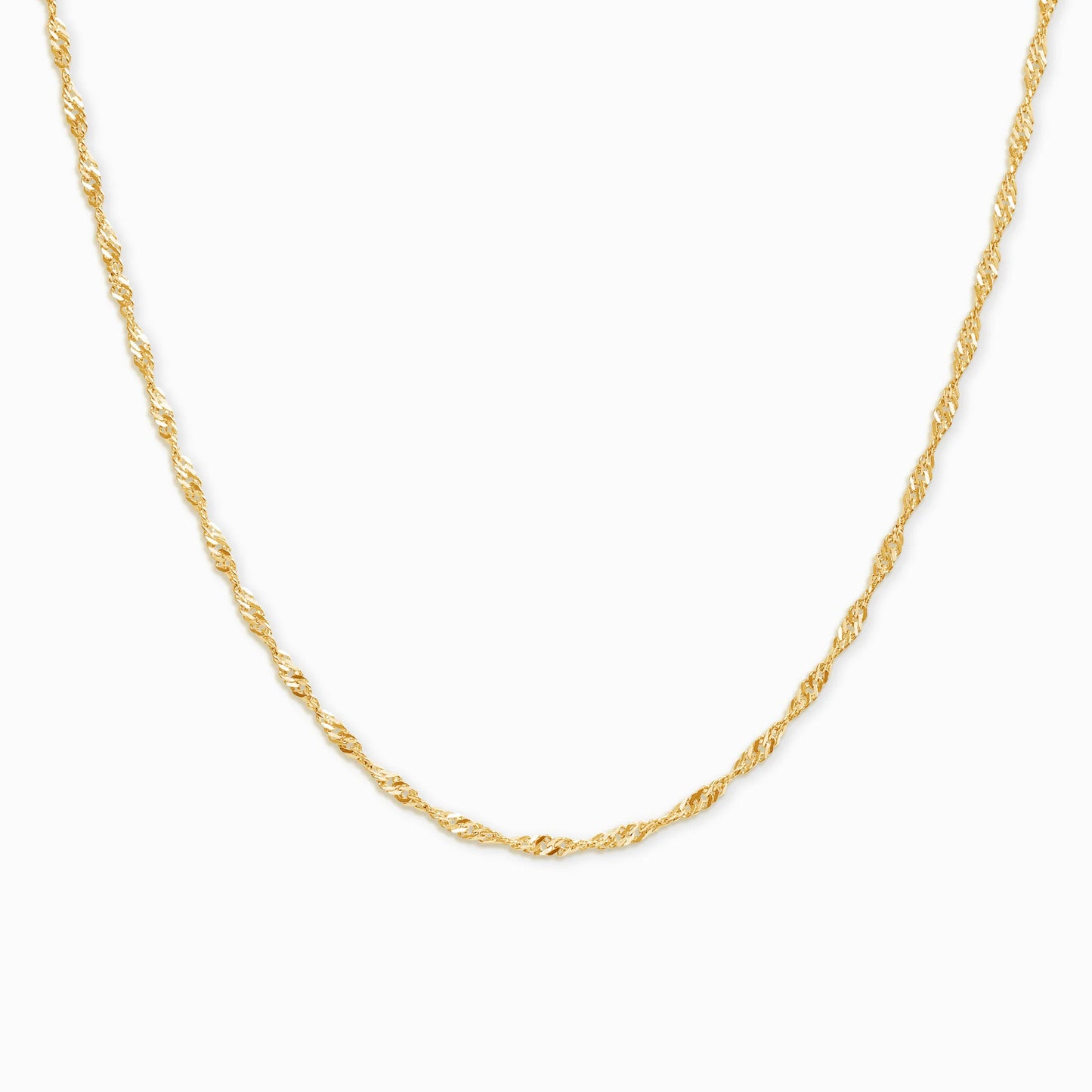 Twisted Chain Necklace in 18k Gold Vermeil - SJR London Timepiece