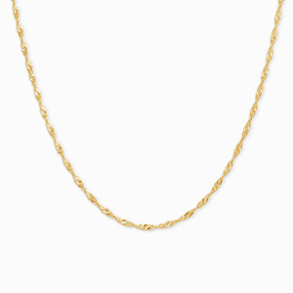 Twisted Chain Necklace in 18k Gold Vermeil - SJR London Timepiece