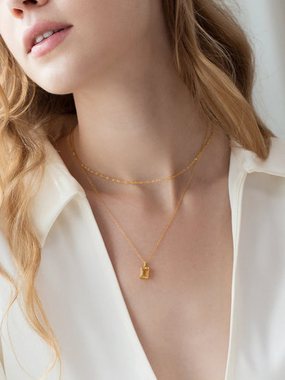 Twisted Chain Necklace in 18k Gold Vermeil - SJR London Timepiece