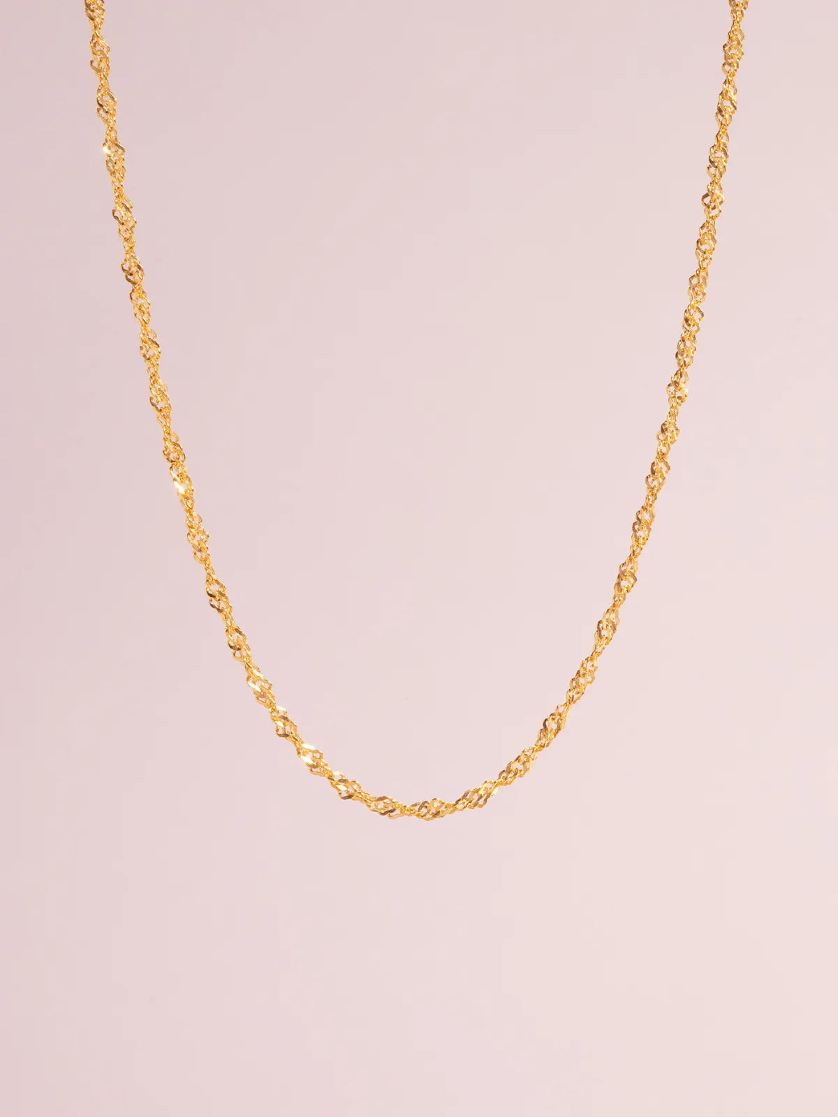 Twisted Chain Necklace in 18k Gold Vermeil - SJR London Timepiece