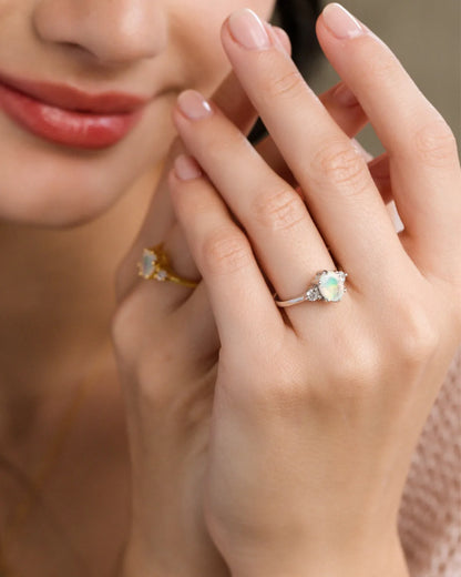 Opal Ring in Sterling Silver - SJR London Timepiece