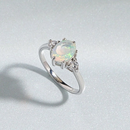 Opal Ring in Sterling Silver - SJR London Timepiece
