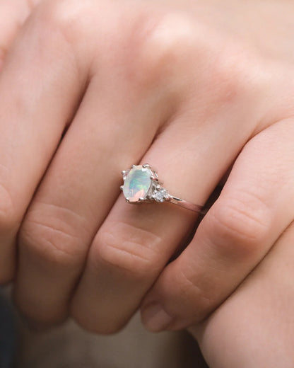 Opal Ring in Sterling Silver - SJR London Timepiece