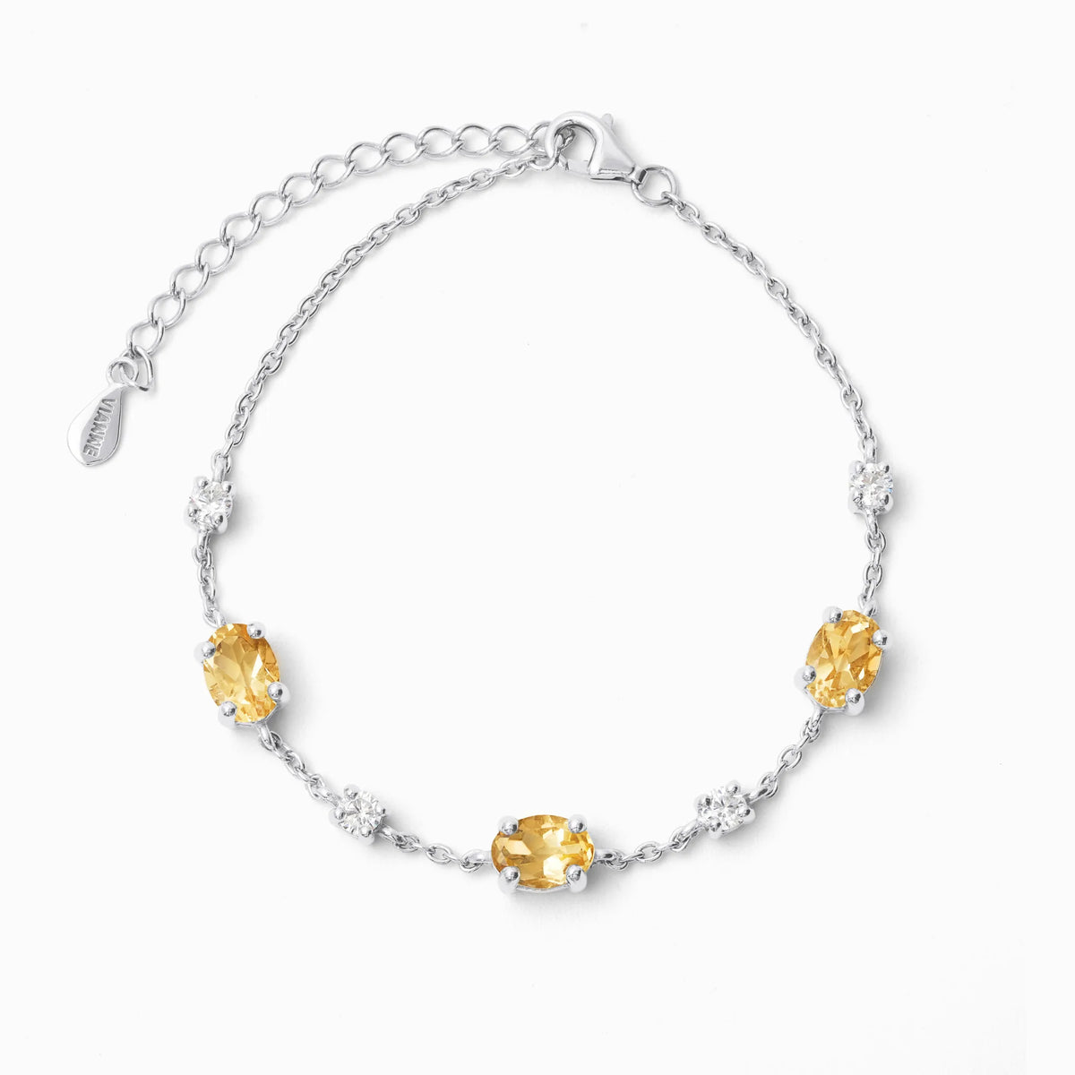 Citrine Bracelet in Sterling Silver - SJR London Timepiece