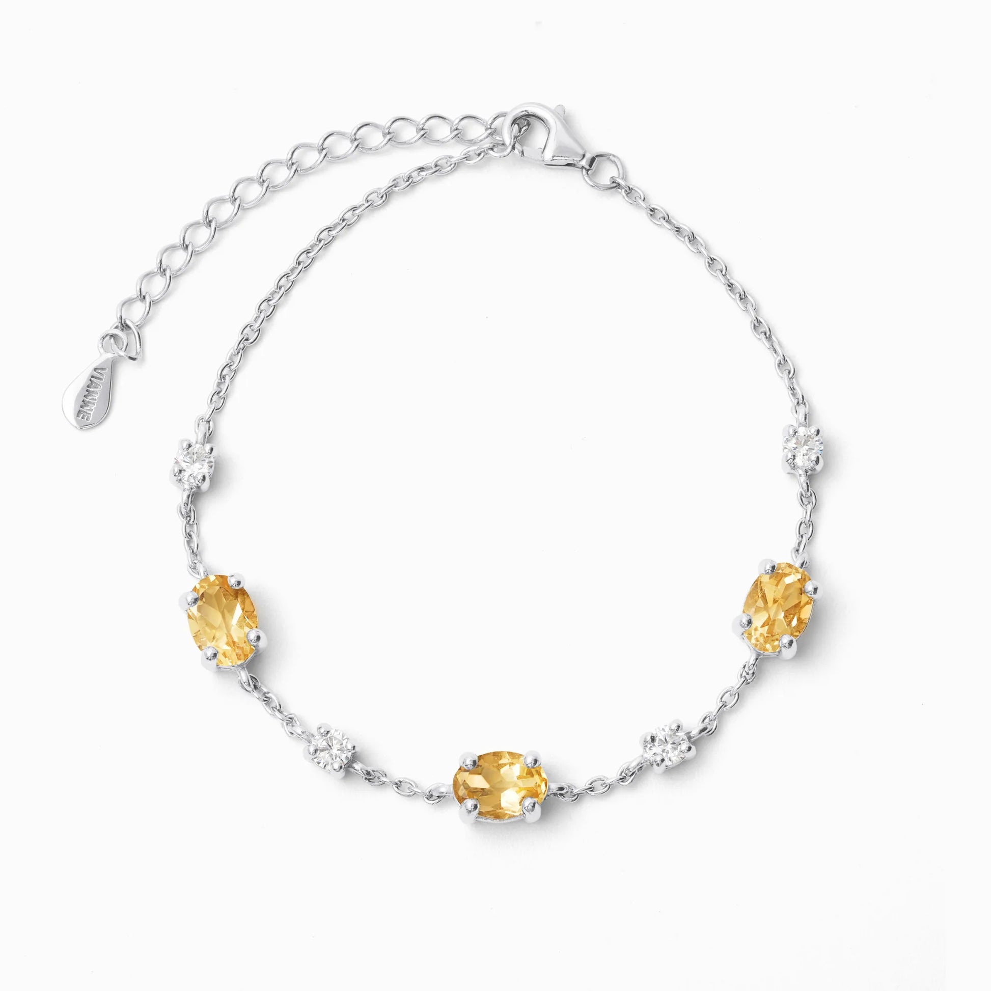 Citrine Bracelet in Sterling Silver - SJR London Timepiece