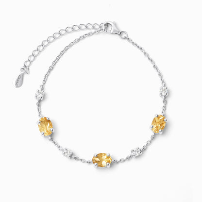 Citrine Bracelet in Sterling Silver - SJR London Timepiece