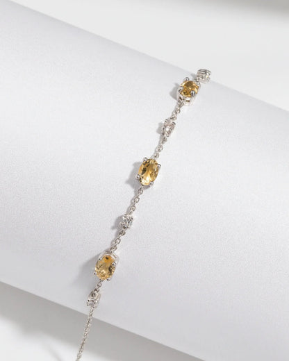 Citrine Bracelet in Sterling Silver - SJR London Timepiece