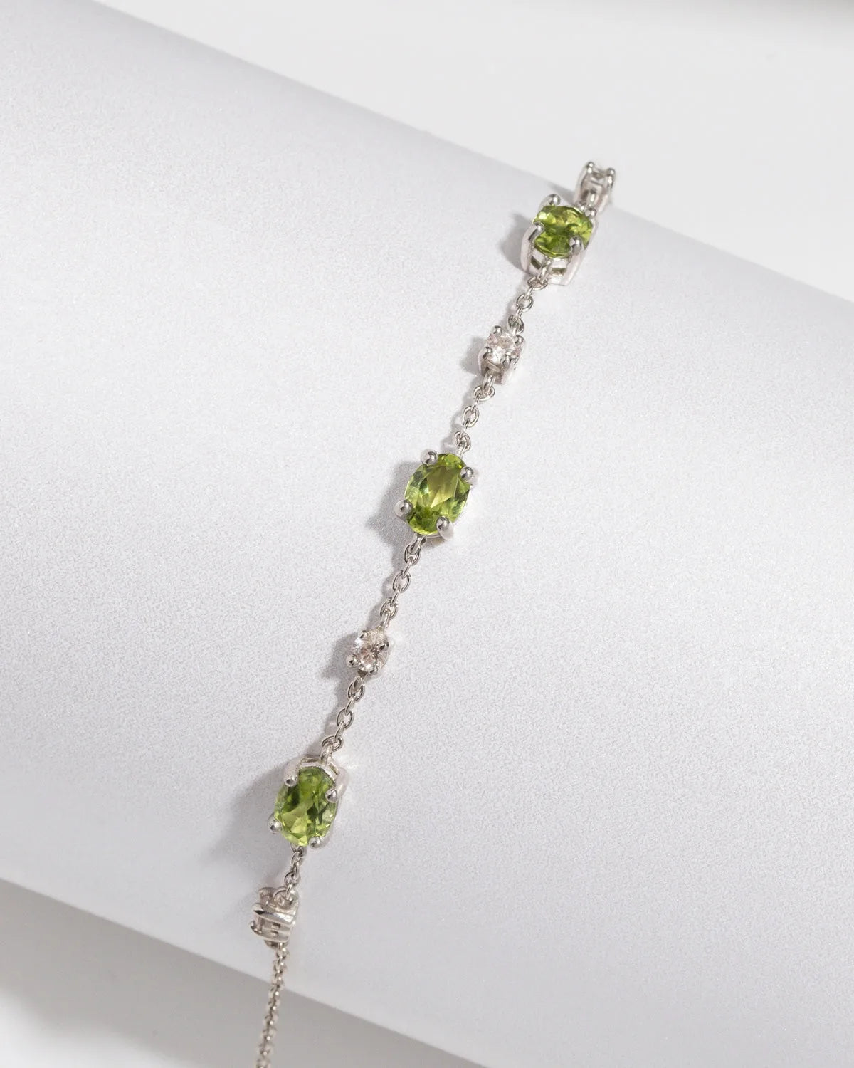 Peridot Bracelet in Sterling Silver - SJR London Timepiece