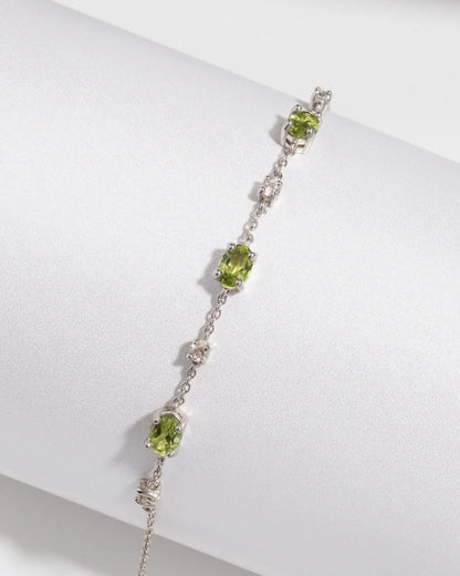 Peridot Bracelet in Sterling Silver - SJR London Timepiece