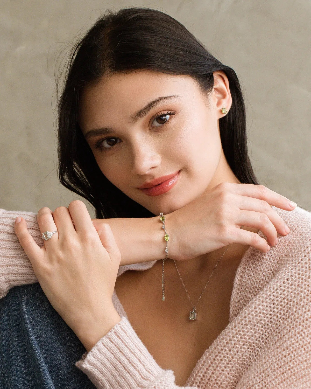Peridot Bracelet in Sterling Silver - SJR London Timepiece