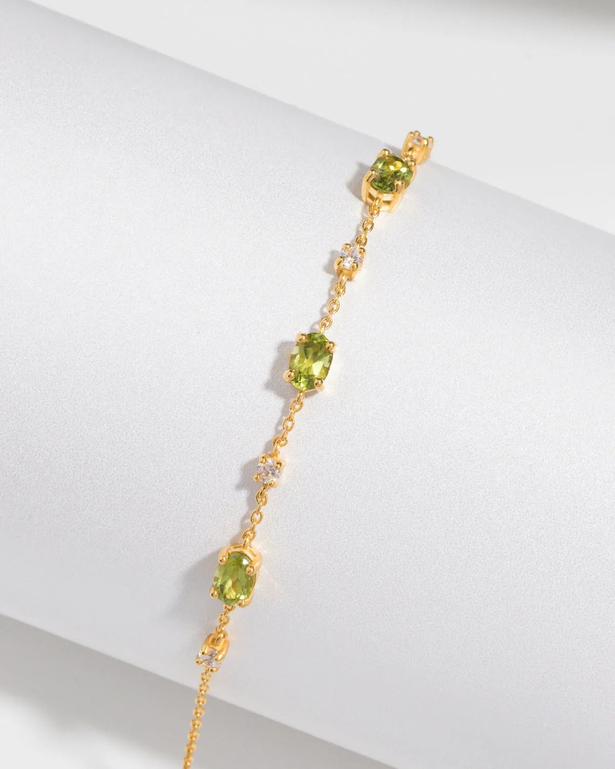Peridot Bracelet in 18k Gold Vermeil - SJR London Timepiece