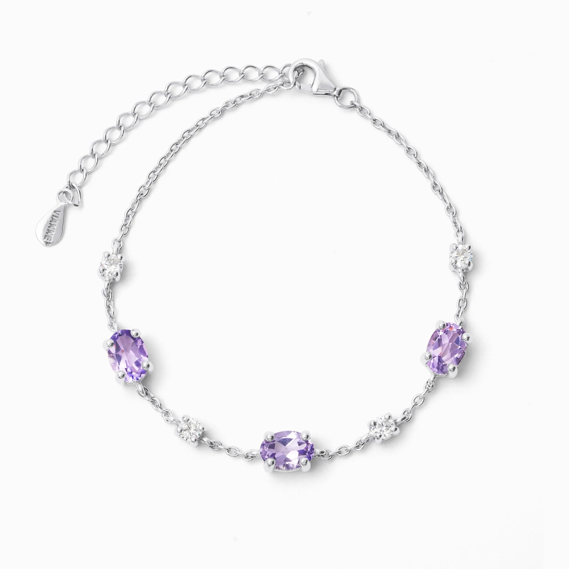 Lavender Amethyst Bracelet in Sterling Silver - SJR London Timepiece