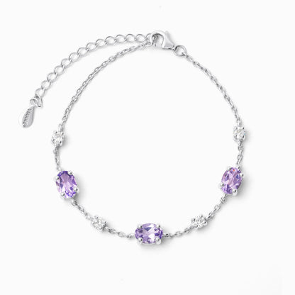 Lavender Amethyst Bracelet in Sterling Silver - SJR London Timepiece