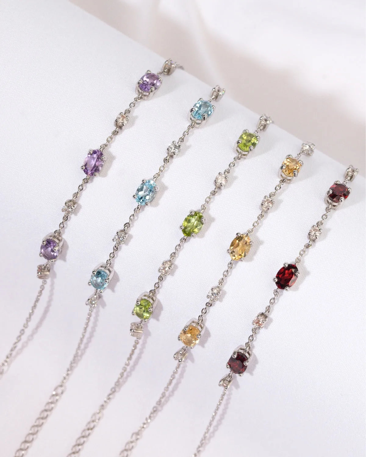 Garnet Bracelet in Sterling Silver - SJR London Timepiece