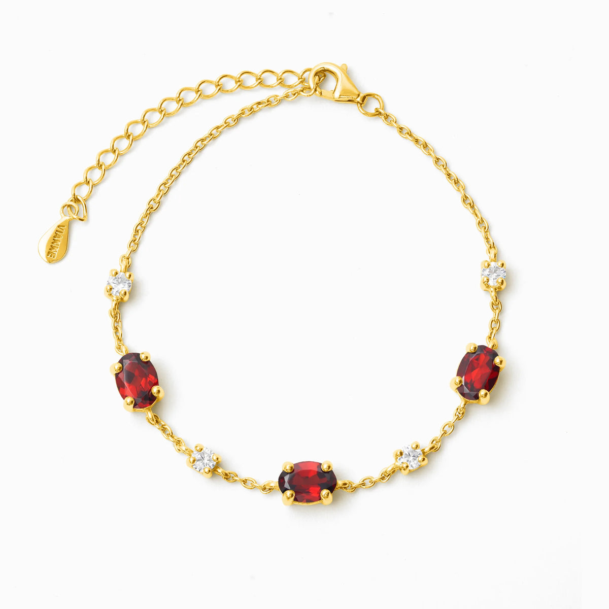 Garnet Bracelet in 18k Gold Vermeil - SJR London Timepiece