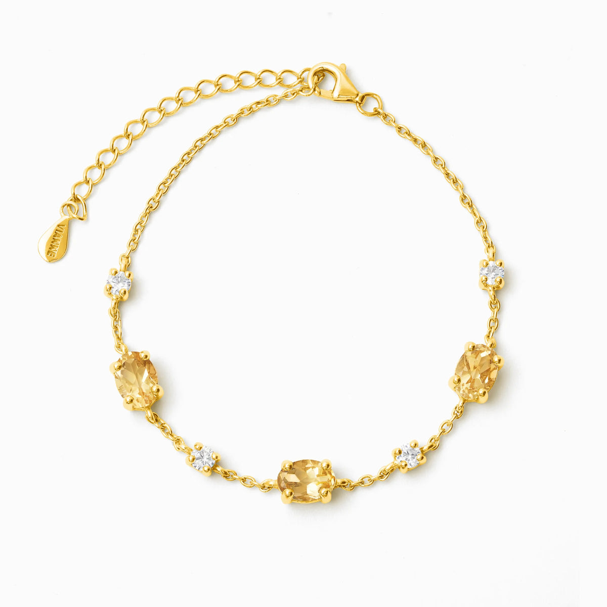 Citrine Bracelet in 18k Gold Vermeil - SJR London Timepiece