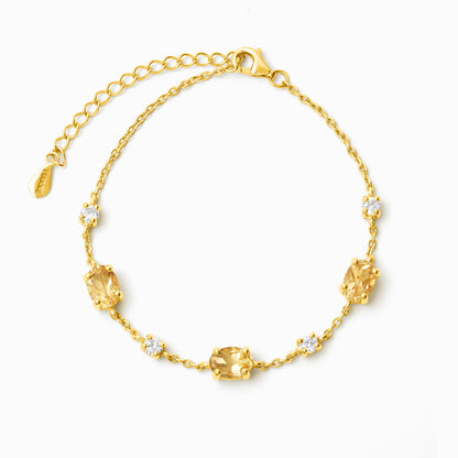 Citrine Bracelet in 18k Gold Vermeil - SJR London Timepiece