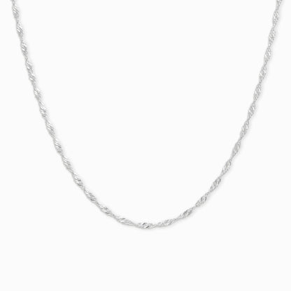Twisted Chain Necklace in Sterling Silver - SJR London Timepiece