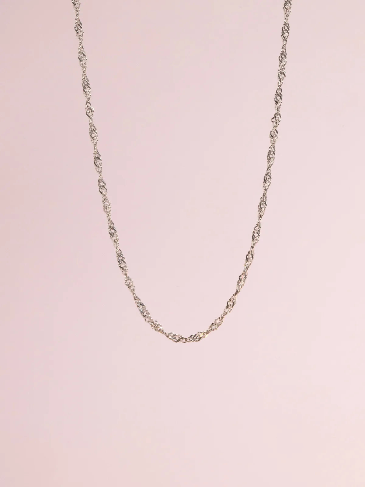 Twisted Chain Necklace in Sterling Silver - SJR London Timepiece
