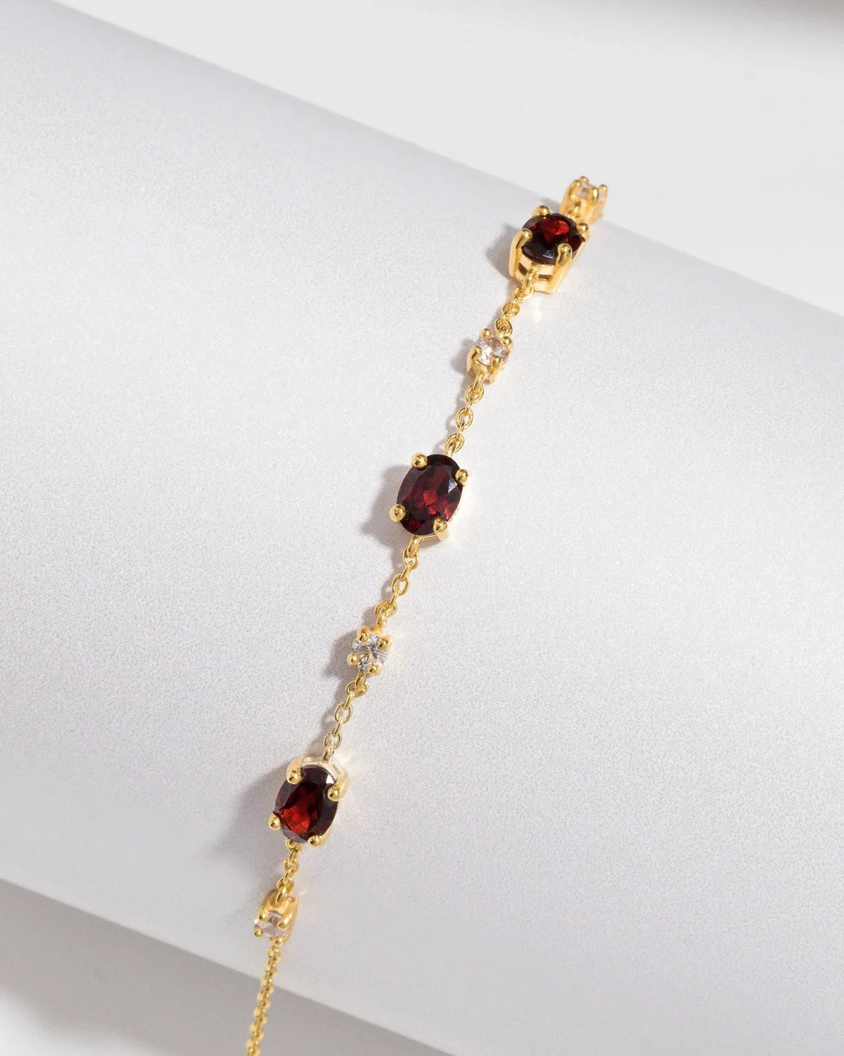 Mini Set 2 - Garnet Jewellery Set in 18k Gold Vermeil - SJR London Timepiece