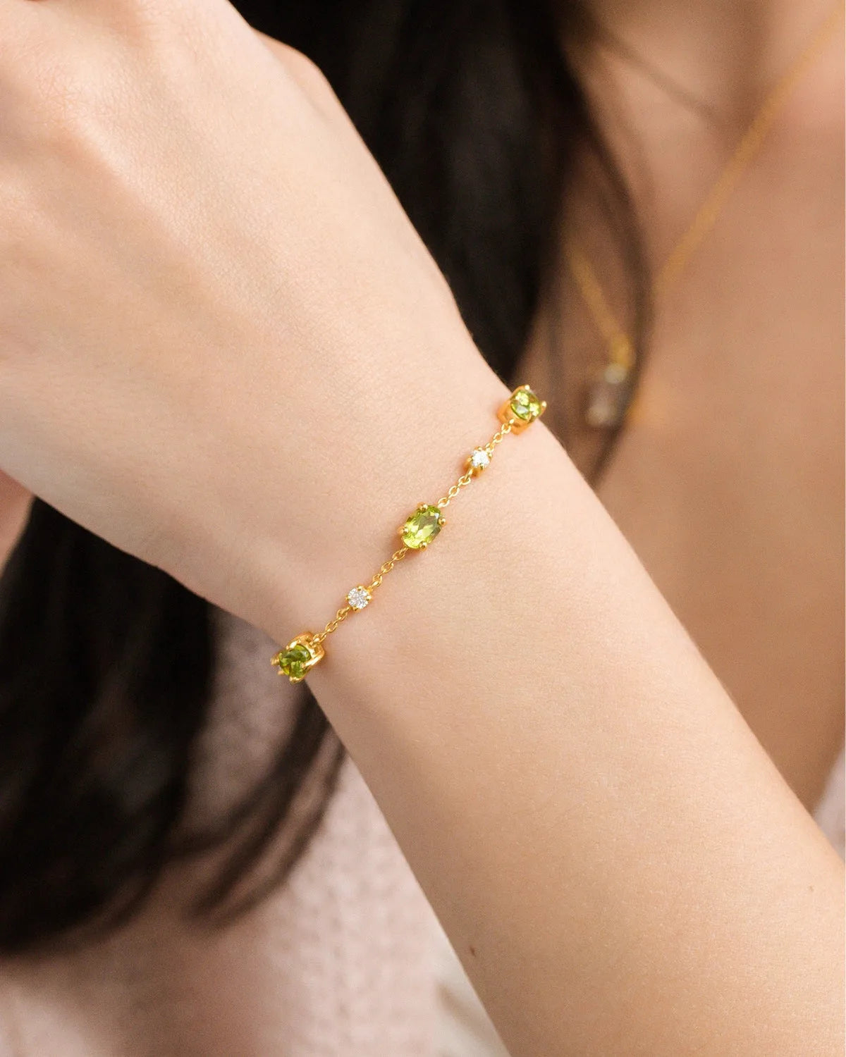 Mini Set 2 - Peridot Jewellery Set in 18k Gold Vermeil - SJR London Timepiece