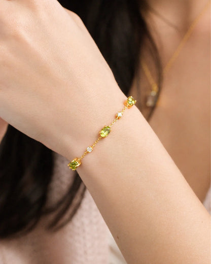 Mini Set 2 - Peridot Jewellery Set in 18k Gold Vermeil - SJR London Timepiece