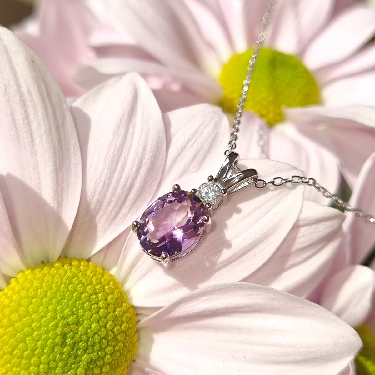 Mini Set 1 - Amethyst Jewellery Set in Sterling Silver - SJR London Timepiece