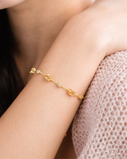 Mini Set 2 - Citrine Jewellery Set in 18k Gold Vermeil - SJR London Timepiece