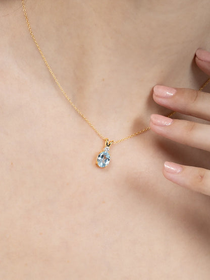 Mini Set 1 - Blue Topaz Jewellery Set in 18k Gold Vermeil - SJR London Timepiece