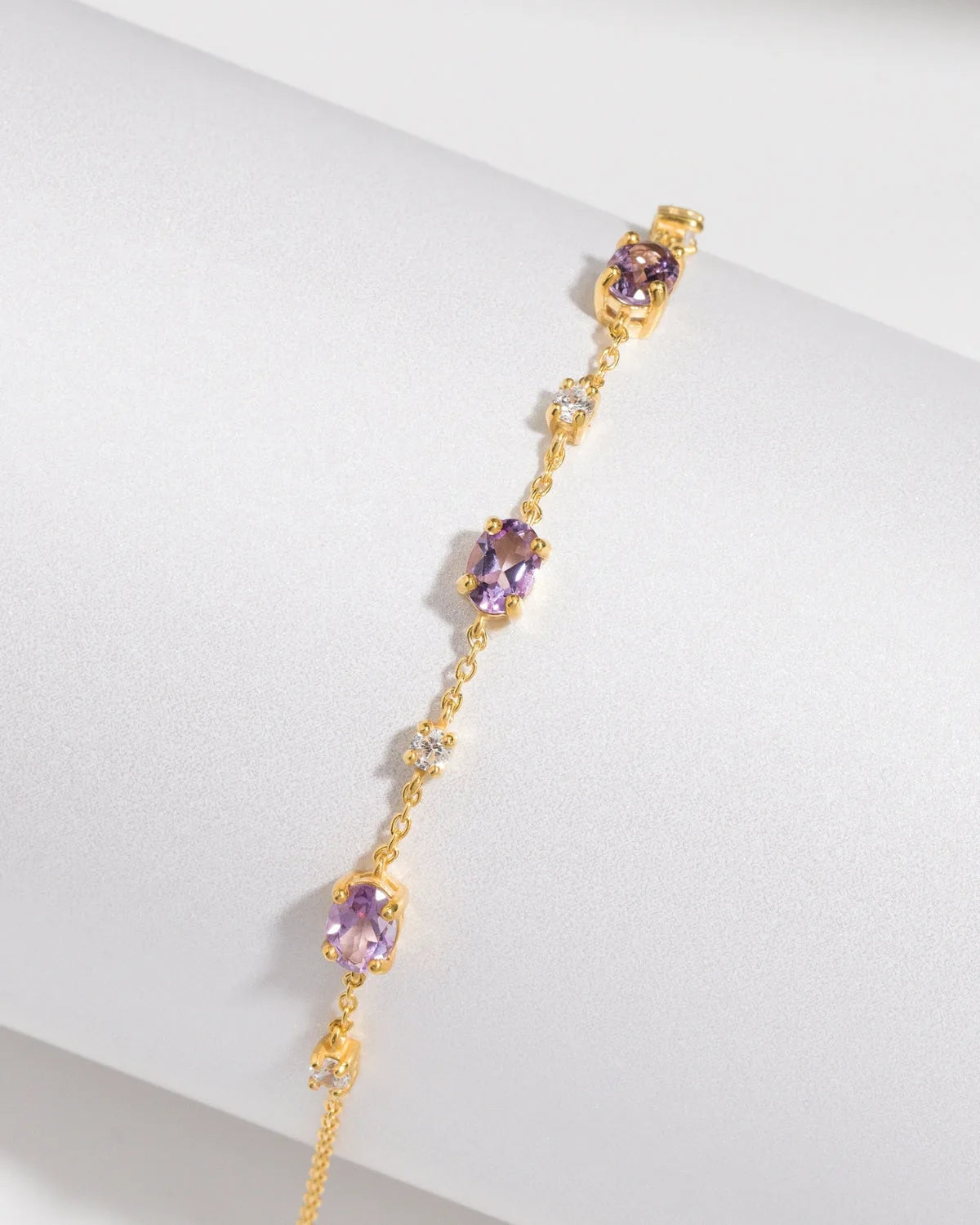 Mini Set 2 - Amethyst Jewellery Set in 18k Gold Vermeil - SJR London Timepiece