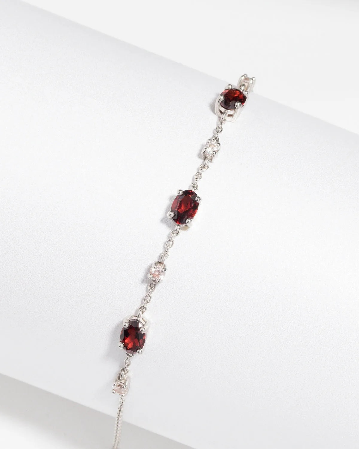 Complete Set - Garnet Jewellery Set in Sterling Silver - SJR London Timepiece