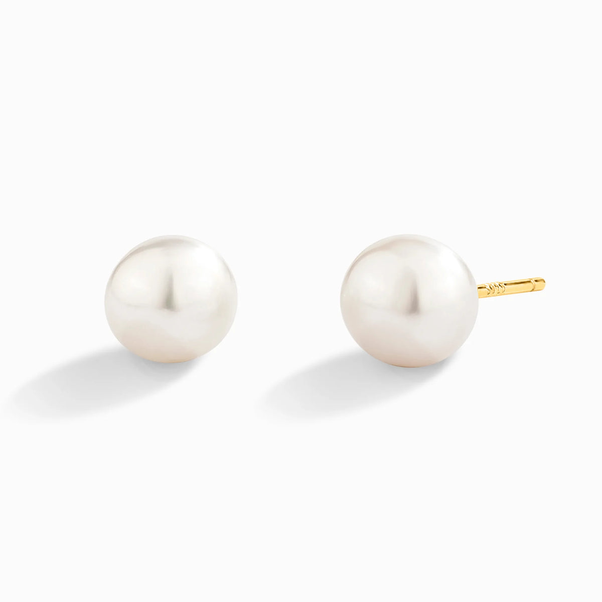 Freshwater Pearl Stud Earrings in Gold - SJR London Timepiece